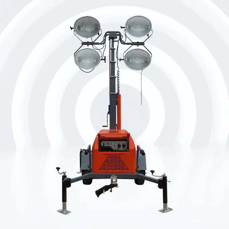 SFW Certificate Cheap Prices Portable LED Balloon Light Tower 1000w Led Hydraulic With Generator