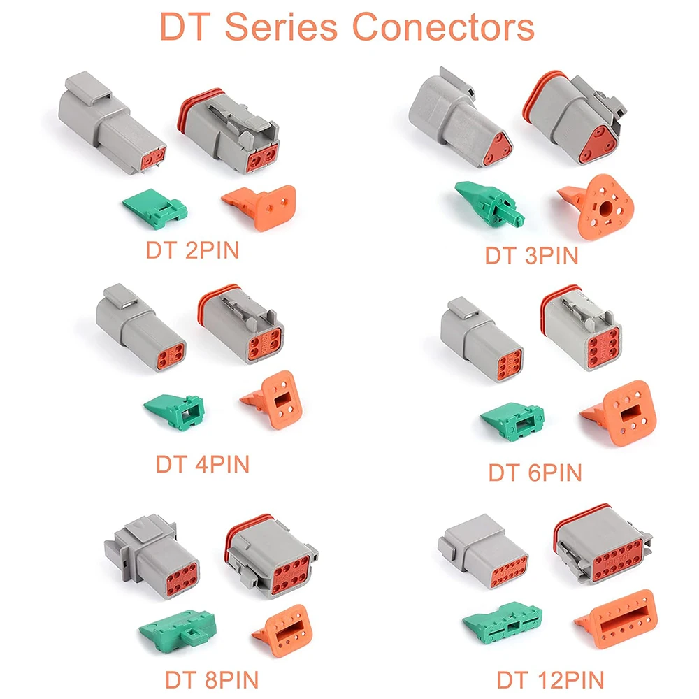 94PCS waterproof connector plug, 6 sets of 2 3 4 6 8 12 pin Deutsch DT connector combination kit, suitable for car 、motorcycles