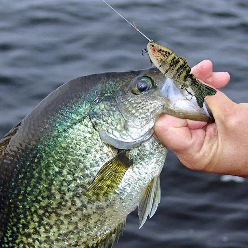 Esche da pesca realistiche esche da pesca riflettenti Multi snodate 3D-Eyed esche da pesca per la pesca del serbatoio del fiume del lago della barca da roccia