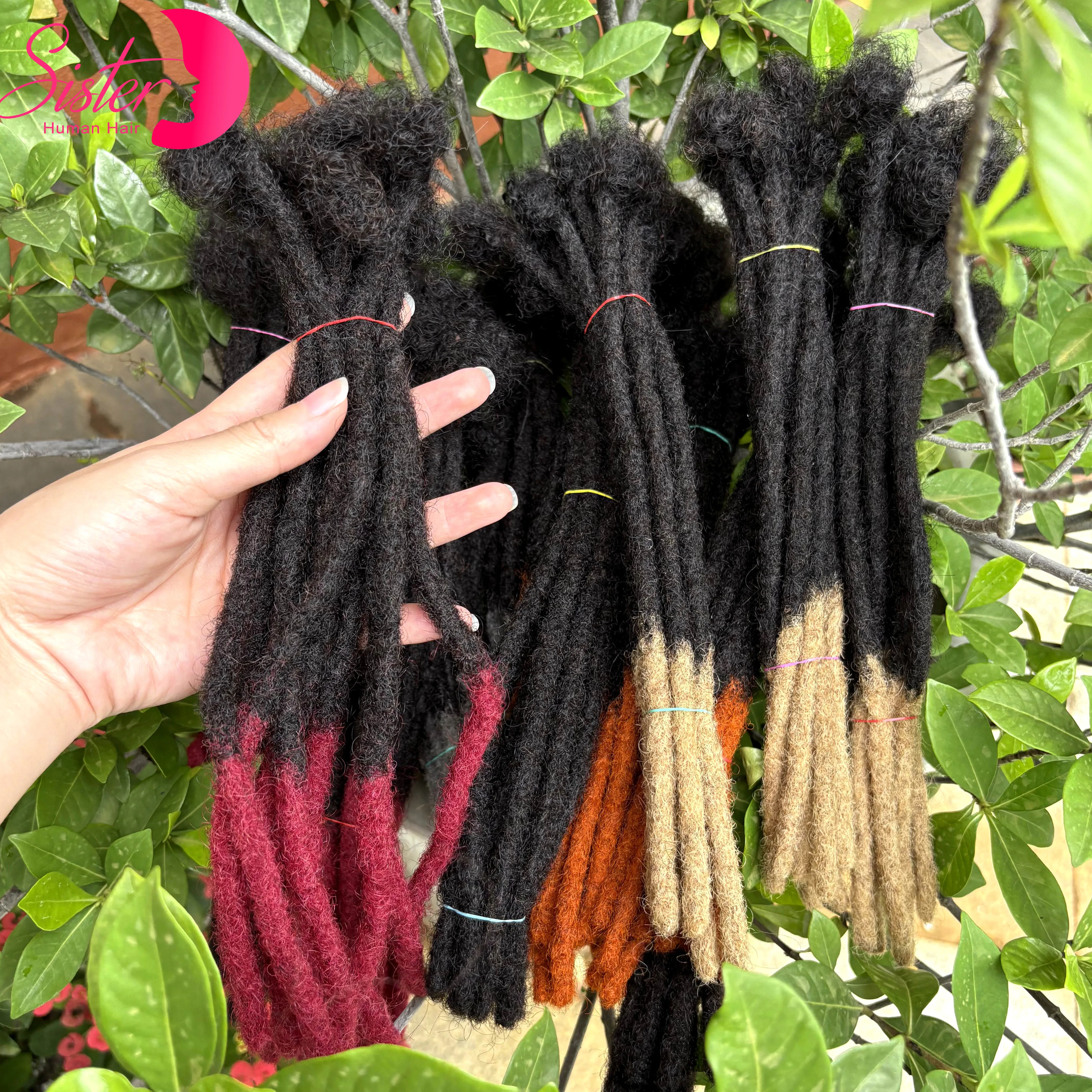 

0,6 см, 10 дюймов, цветные человеческие волосы, наращивание, 50 прядей, полностью ручная работа, 100% человеческие волосы, наращивание дредов для женщин и мужчин