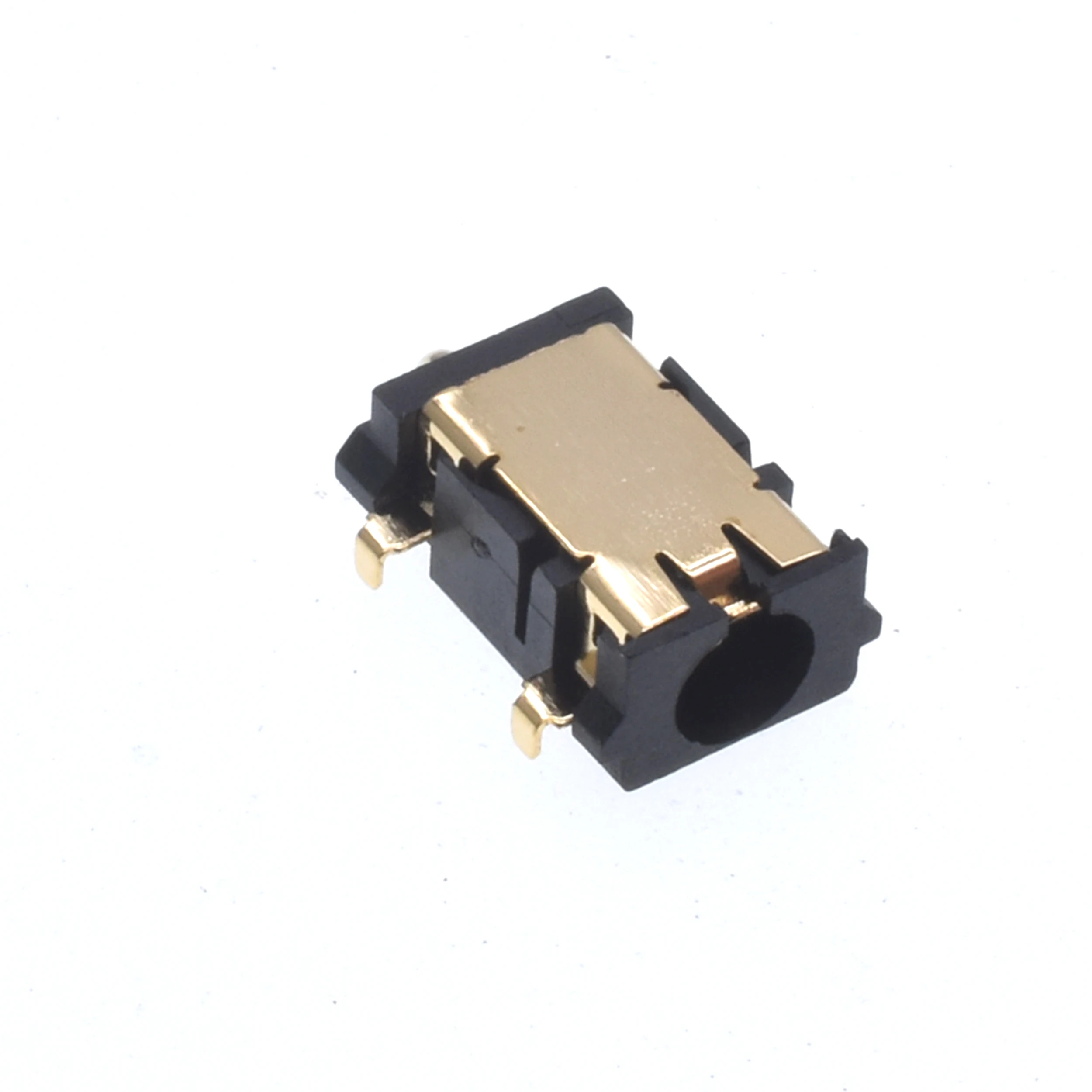 10 Stuks Rohs Zwarte Dc Stopcontact DC-058/361 Gootsteen Plaat 3.5*1.3Mm Vergulde Dc Power Interface Digitale Accessoire Dc Socket