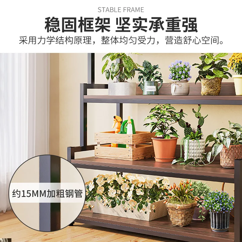 AOLIVIYA زهرة حامل طبقة الجرف الجرف شرفة أصيص زهور عصاري قوس متعدد الطبقات زهرة الجرف غرفة المعيشة من الأرض إلى السقف #4