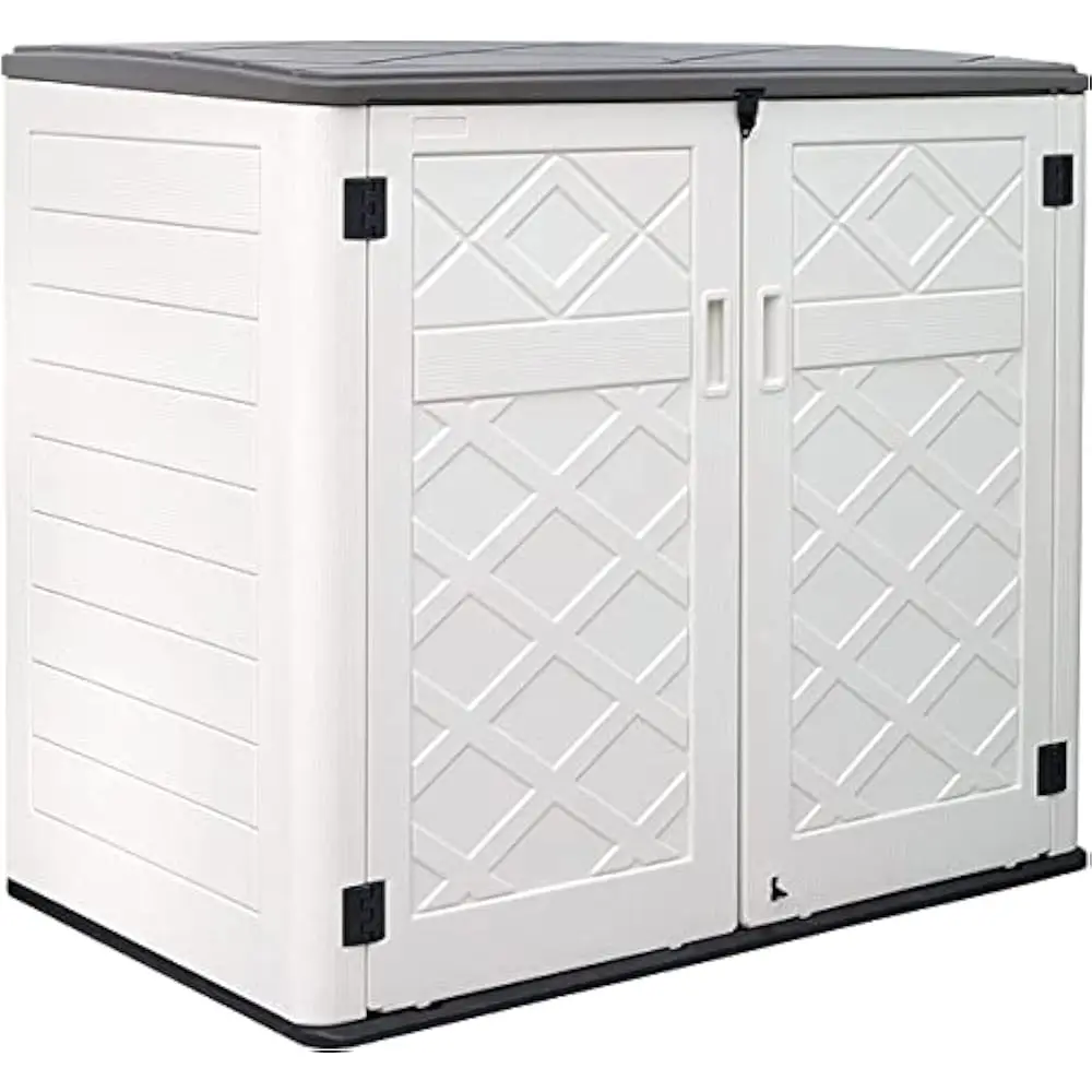 Outdoor Storage Shed Weather Resistance, Horizontal Storage Box Waterproof for Garden, Patios, Backyards, 48 Cu.ft Capacity