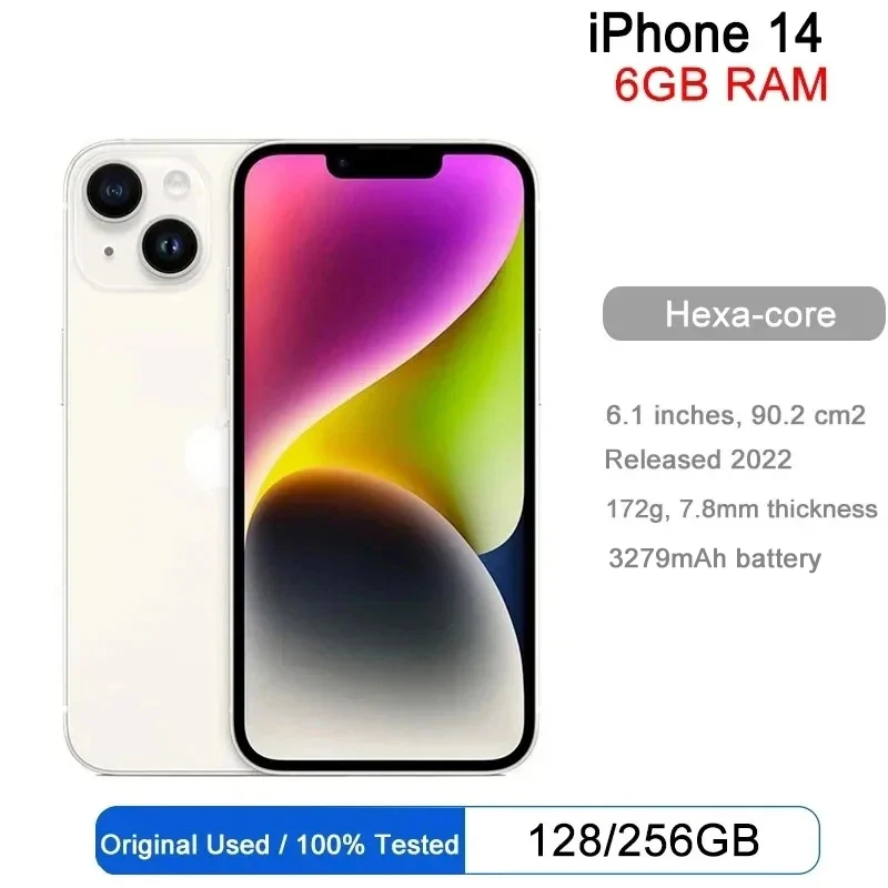 iPhone 14 128GB 256GB ROM 6GB RAM 6.1\