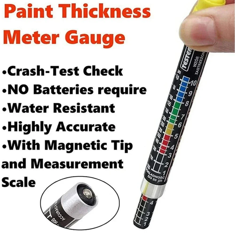 Paint Thickness Indicator: The new automotive paint film tester for fast measurements and magnetic collision on the test tip