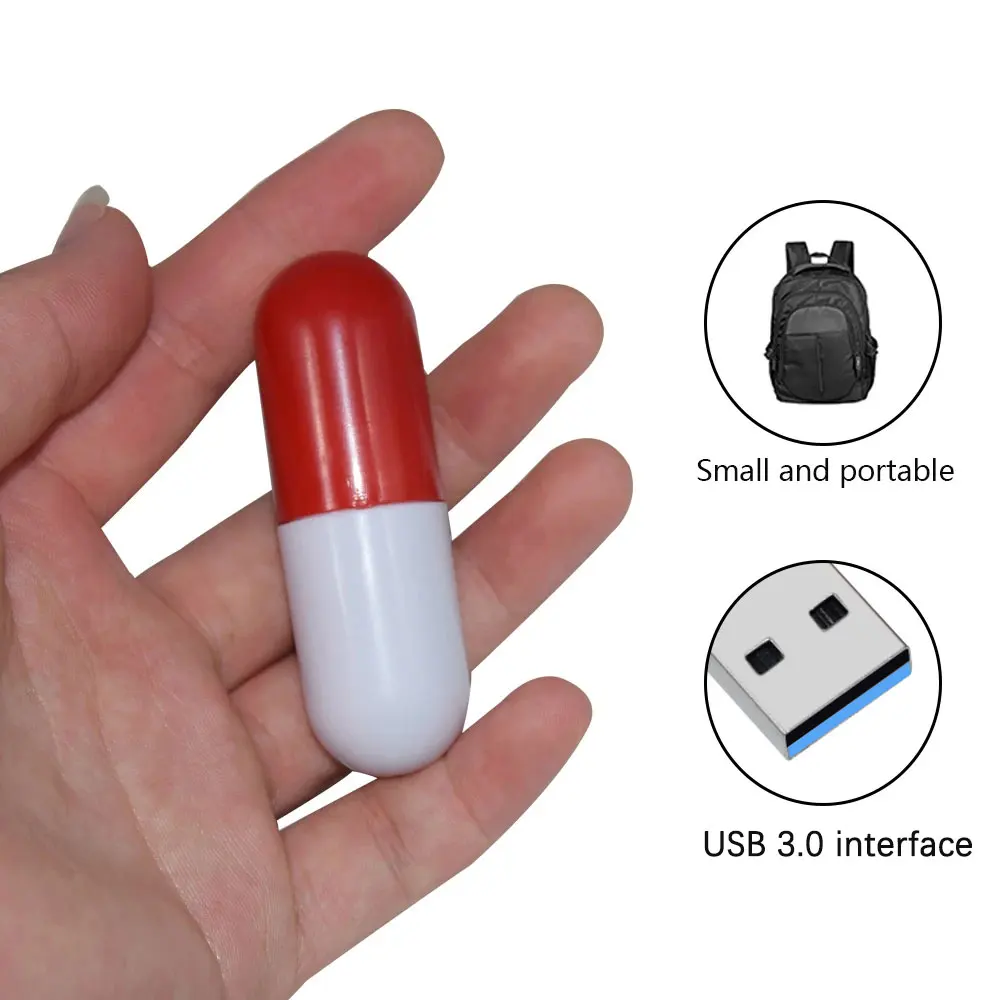 Pill Shape USB Pen drive 128GB 64GB Memory USB flash 32GB 16GB 8GB High Speed 3.0 Flash Drive Usb Pendrive Fast Shipping