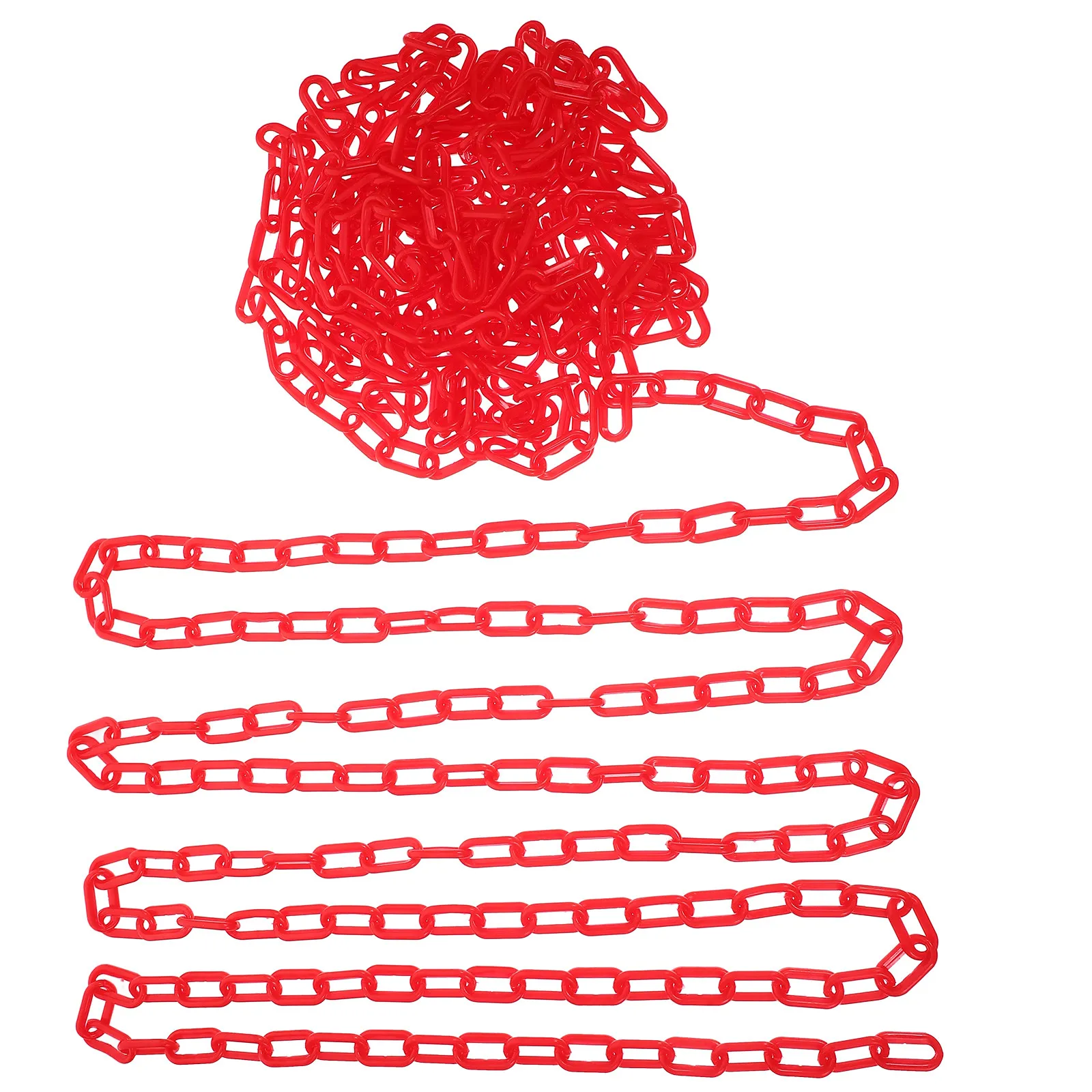 Crowd Control 10m Safety Chain Durable Plastic Barrier Caution Security Chain Detachable for Crowd and Parking Control