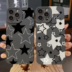 Five-pointed Star Silicone Phone Case For iPhone 15 14 13 12 11 16 Pro Max XS XR X 7 8 16 15 Plus SE 2020 Shockproof Soft Cover