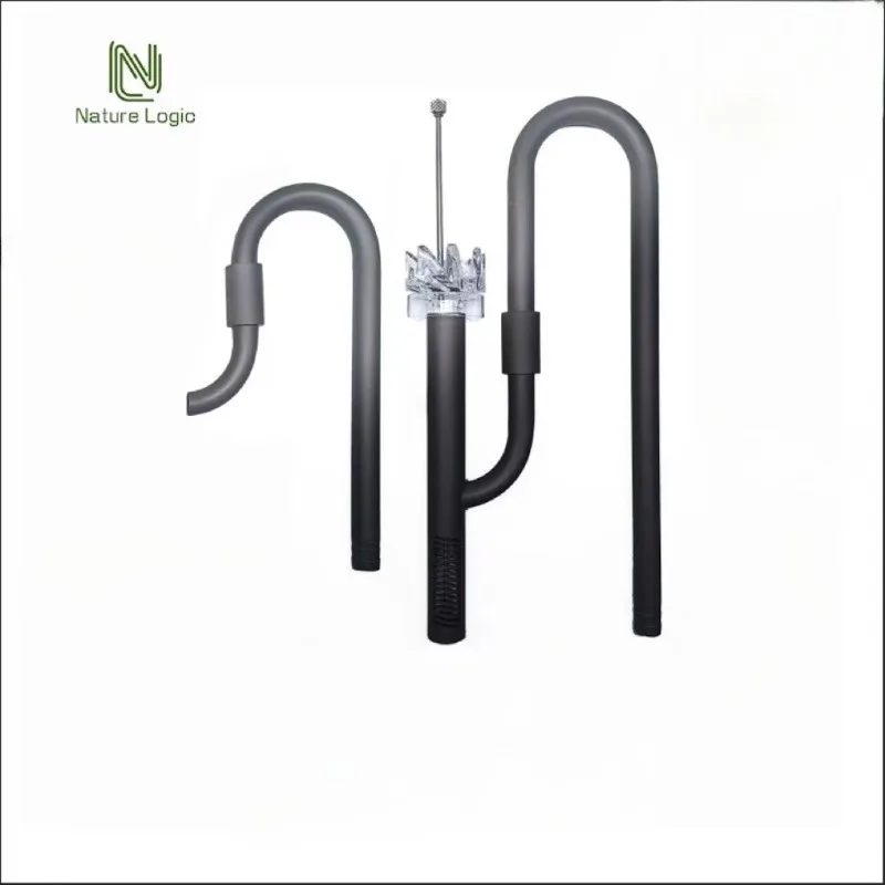 

Nature Logic Stainless Steel Fish Tank Filter Barrel Inlet & Outlet Water Pipe Oil Skimmer