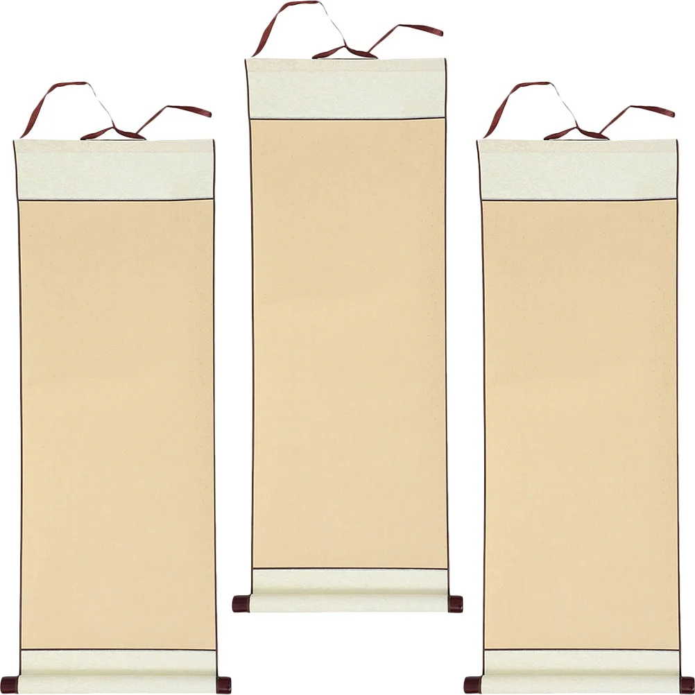

3Pcs Chinese Calligraphy Paper Xuan Paper Multi-Function Blank Scroll for Writing Drawing Art Supplies Home Decor