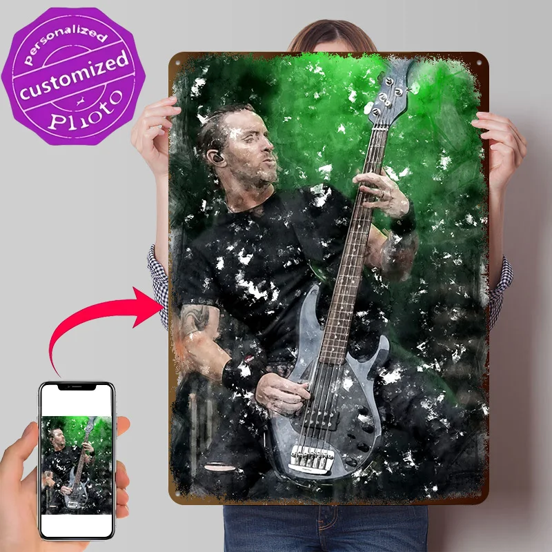 ALTER BRIDGE Brian Marshal Poster Retro 3D Printed Metal Signs Customized Wall Hanging Gift for House Gaming Room Decoration Man