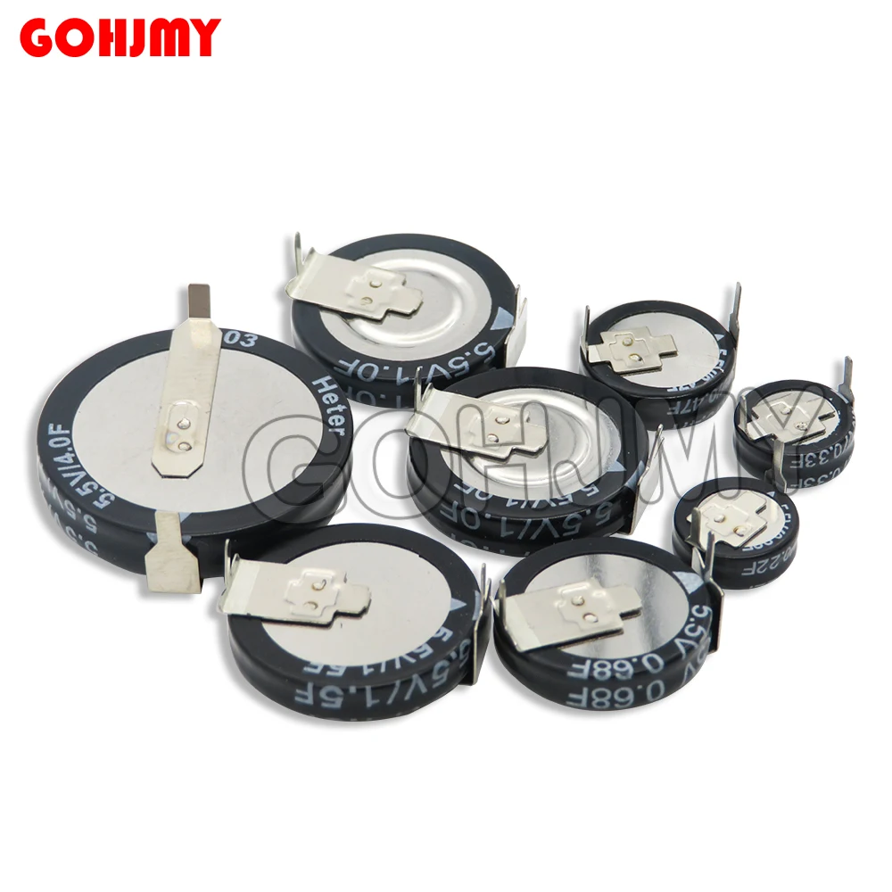 1PCS H type Super capacitor 5.5V 0.1F 0.22F 0.33F 0.47F 1.0F 1F 1.5F 4.0F 4F Button Farad capacitor