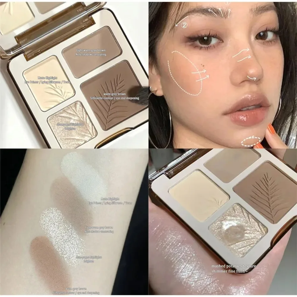 Long-Lasting Bronzers Palette Face Contouring Powder Makeup Grooming Powder Face Shading 3D Face Shading Cosmetic