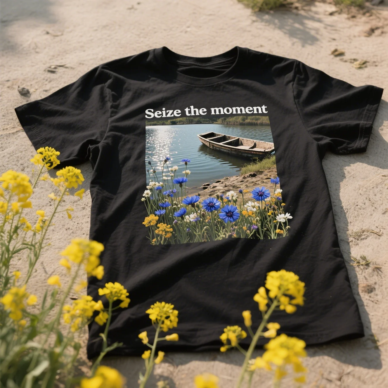 

Riverside Flowers Graphic Printing Summer Luxury Brand Cotton Men's and Women's T-Shirts Short Sleeves Street Fashion Trend