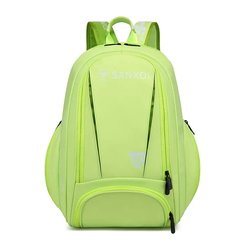 Unisex Tennis Backpack,Large Capacity Pickleball Sports Bag with Independent Shoe Compartment,Available in Purple,Blue and Green
