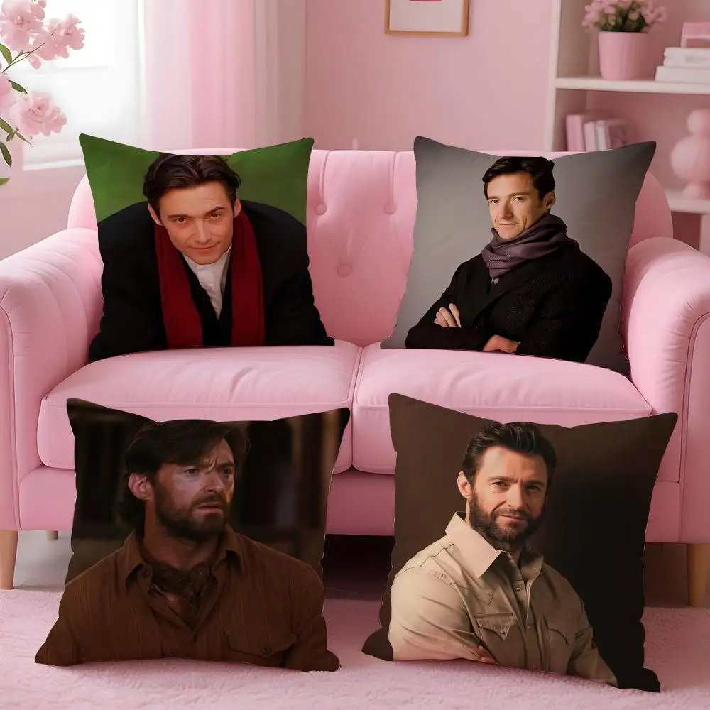 movie Hugh Jackman Cushion Cover Cushion Cover Set 4Pcs 50x50 45x45 40x40 Pillowcase Decorative Sofa Home Decor