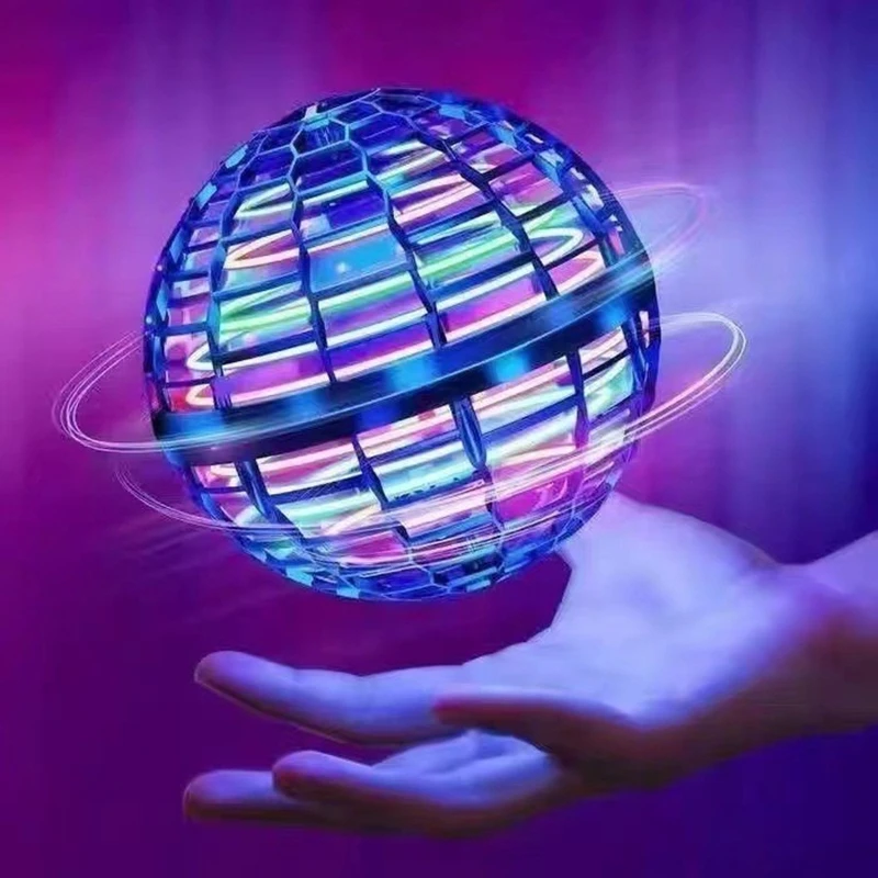 Flying Ball Children's Hand Controlled Color Led Cosmic Globe 360 ° Rotating Suspension Ball Suitable For Indoor And Outdoor Toy