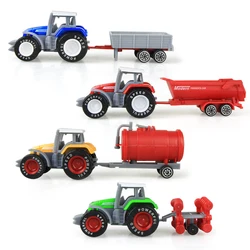 4PCS Alloy Engineering Car Model Tractor Toy Vehicles Farmer Vehicle Belt Boy Toy Car Model Gift for Children Kids Toys Boys