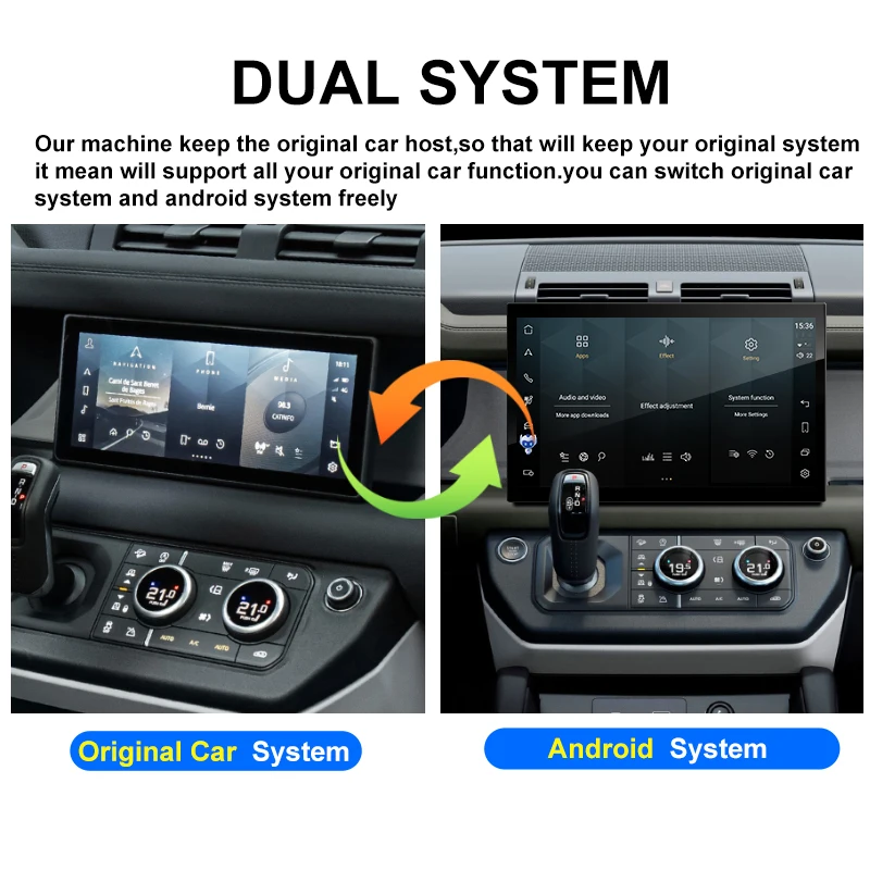 13.3 بوصة لاند روفر ديفندر 2020-2025 90/110/130 /L663 راديو السيارة مشغل وسائط متعددة منحني شاشة عالية الوضوح لاسلكية