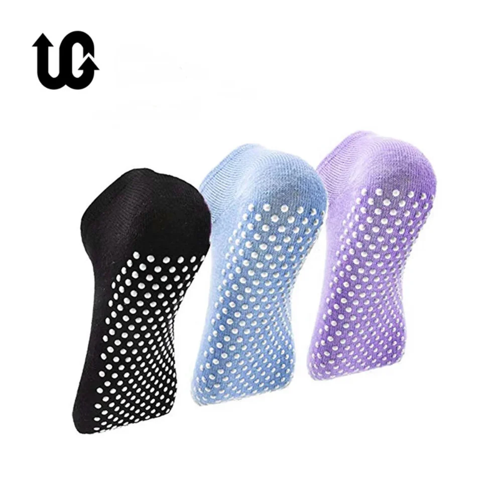 Calcetín antideslizante para mujer, medias cortas transpirables de algodón para Yoga, elasticidad, deporte exterior, EU33-39