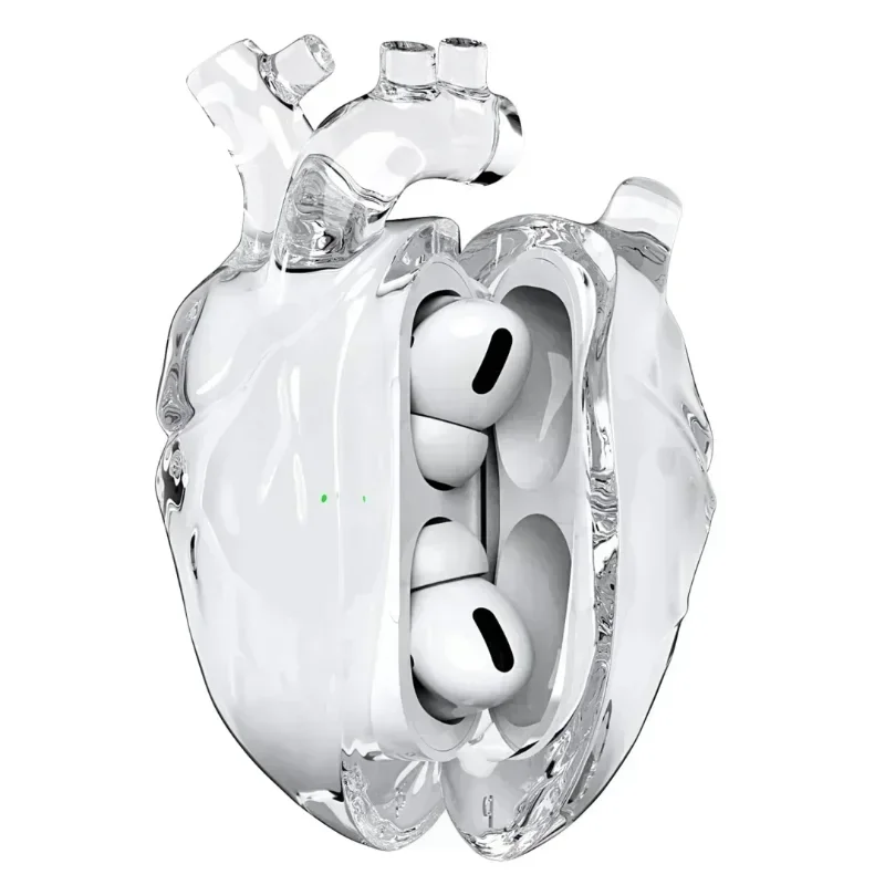クールドキドキ心臓イヤホンケース 3D 液体シリコーンケース Airpods 4