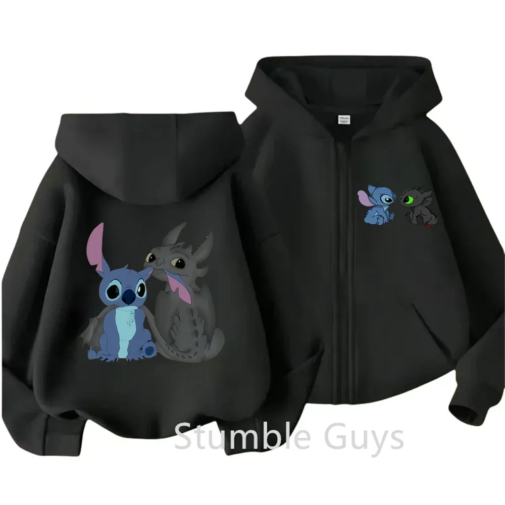 Dragon training master Toothless boy co-named Steedy Boy Pikachu zipper hoodie men and women all over the coat trend