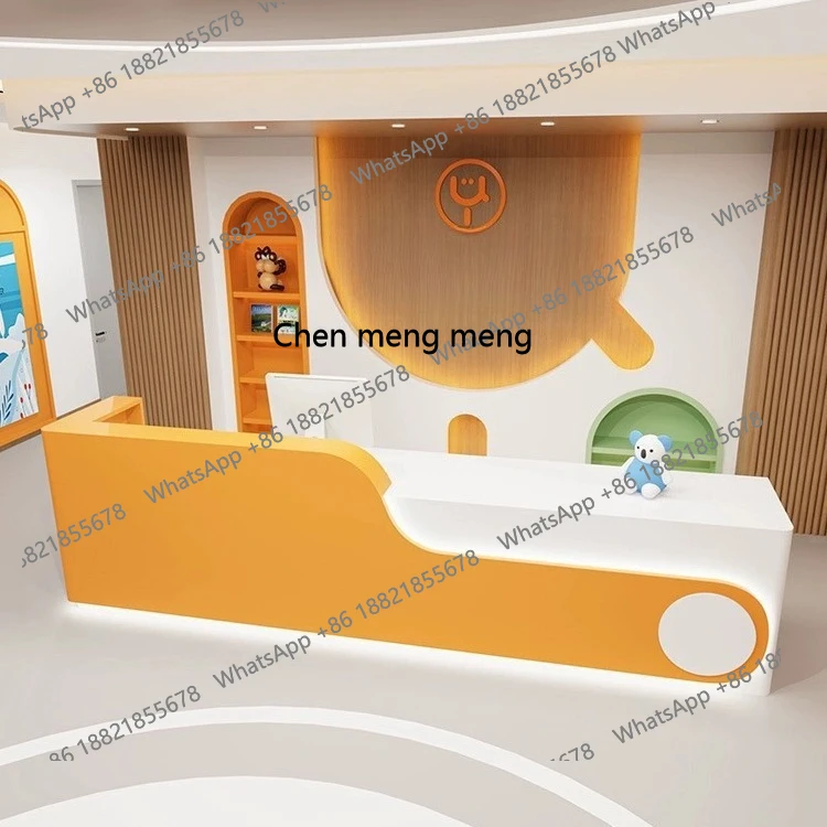 X Front desk, bar table company reception, beauty salon clothing store checkout page