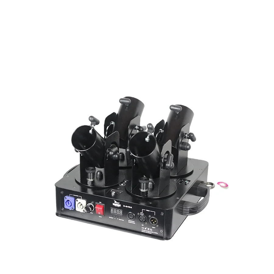 

4-головочная машина для конфетти для эффектов, циклонная бумага, цветная пусковая установка, машина для струйной бумаги CO2