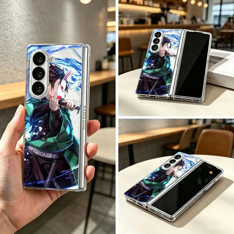 Demon Slayer Blade Comic Case for Samsung Galaxy Z Fold 8 Ultra ZFold6 ZFold4 Z Fold 7 6 5 4 3 ZFold5 ZFold7 ZFold3 Transparent