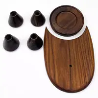 Coffee Grinder Accessories Walnut Wood Knife Disc Powder Cup Cover Essential Coffee Brewing Tool