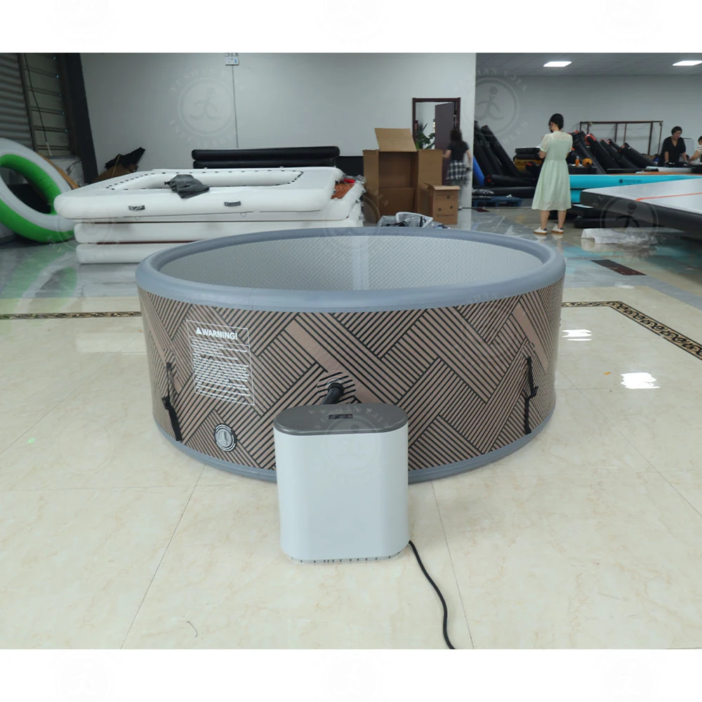 DWF Portátil Redonda Inflável Hot Tub, durável jardim ao ar livre Spa, Whirlpool bolhas de ar, banheira interior, 2-8 pessoas