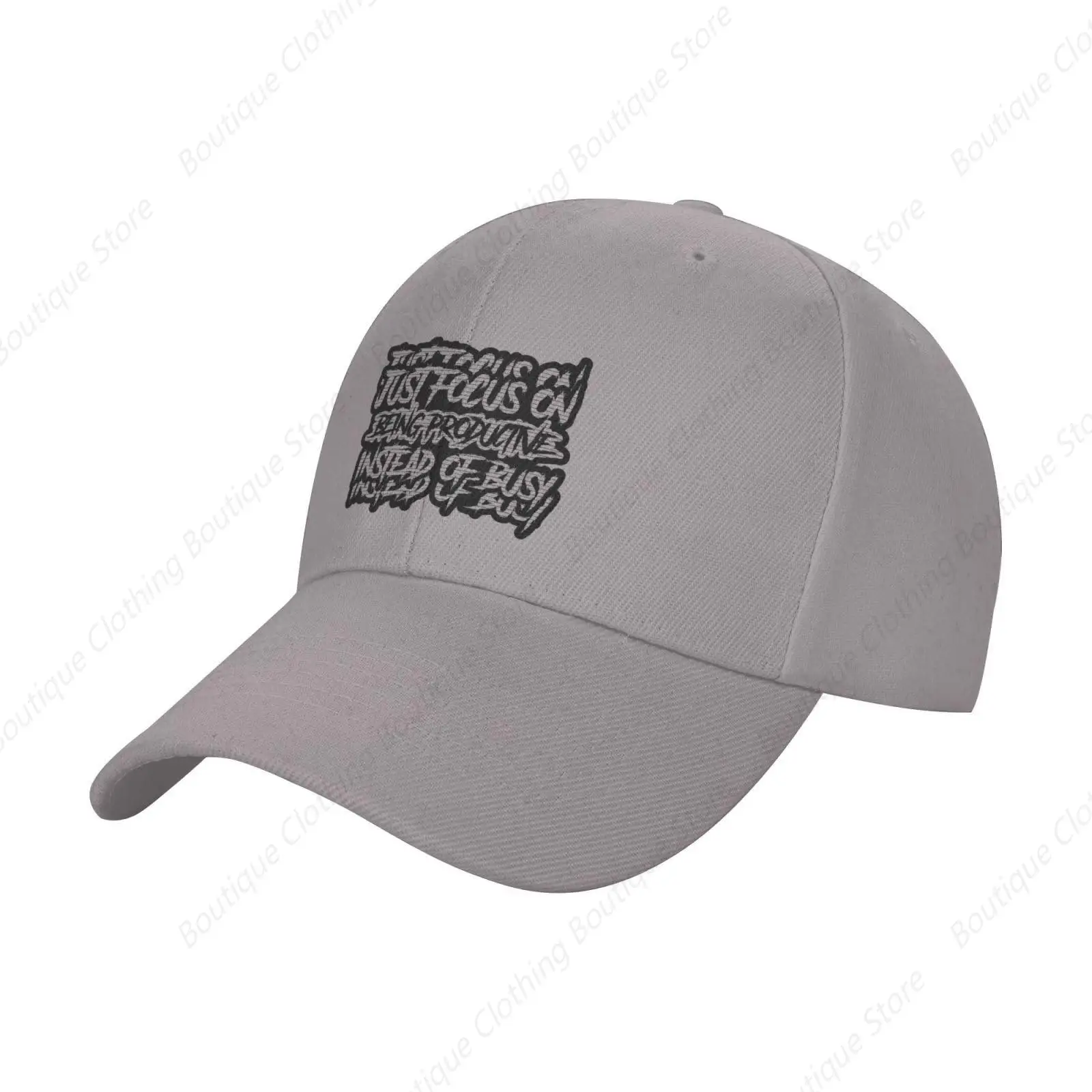 Just Focus On being Productive Instead of Busy Baseball Cap Women Men Hats Adjustable Trucker Sun Hat Dad Golf Caps Red