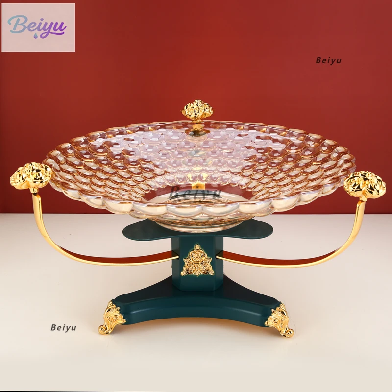 

Fruit plate home living room creative personality trend 2021 new fruit plate hotel KTV light luxury candy plate ornament