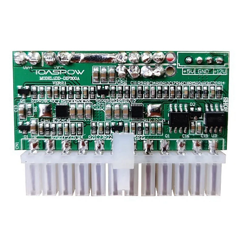 2025 New-4X PCI-E 6PIN Input DC 12V 300W DC-ATX-300W 24Pin PICO ATX Switch PSU Power Supply Module