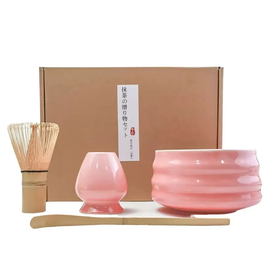 1/3/4/5pcs Matcha Set Bamboo Whisk Teaspoon Ceramic Bowl Tranditional Tea Sets Home Tea-making Tools Accessories Birthday Gifts