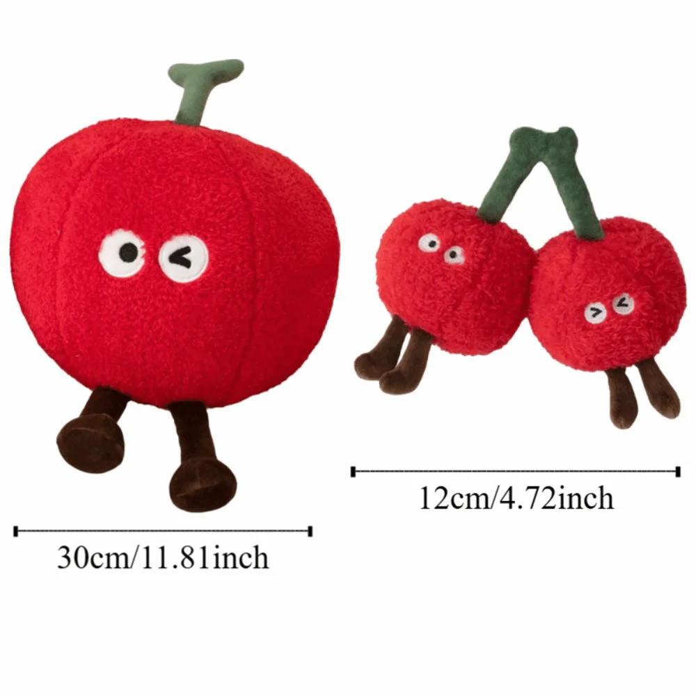 Soft Material Cherry Pillow Huggable Texture Human Figured Fruit With Legs Cute Design Cherry Pendants Lovely Decorations view 6
