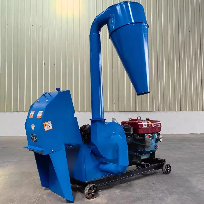 Universal Feeding Machine For Breeding 900-1000KG/H 7.5KW Diesel Engine Type Large Hammer Feed Mill Straw Corn Cob Crushing