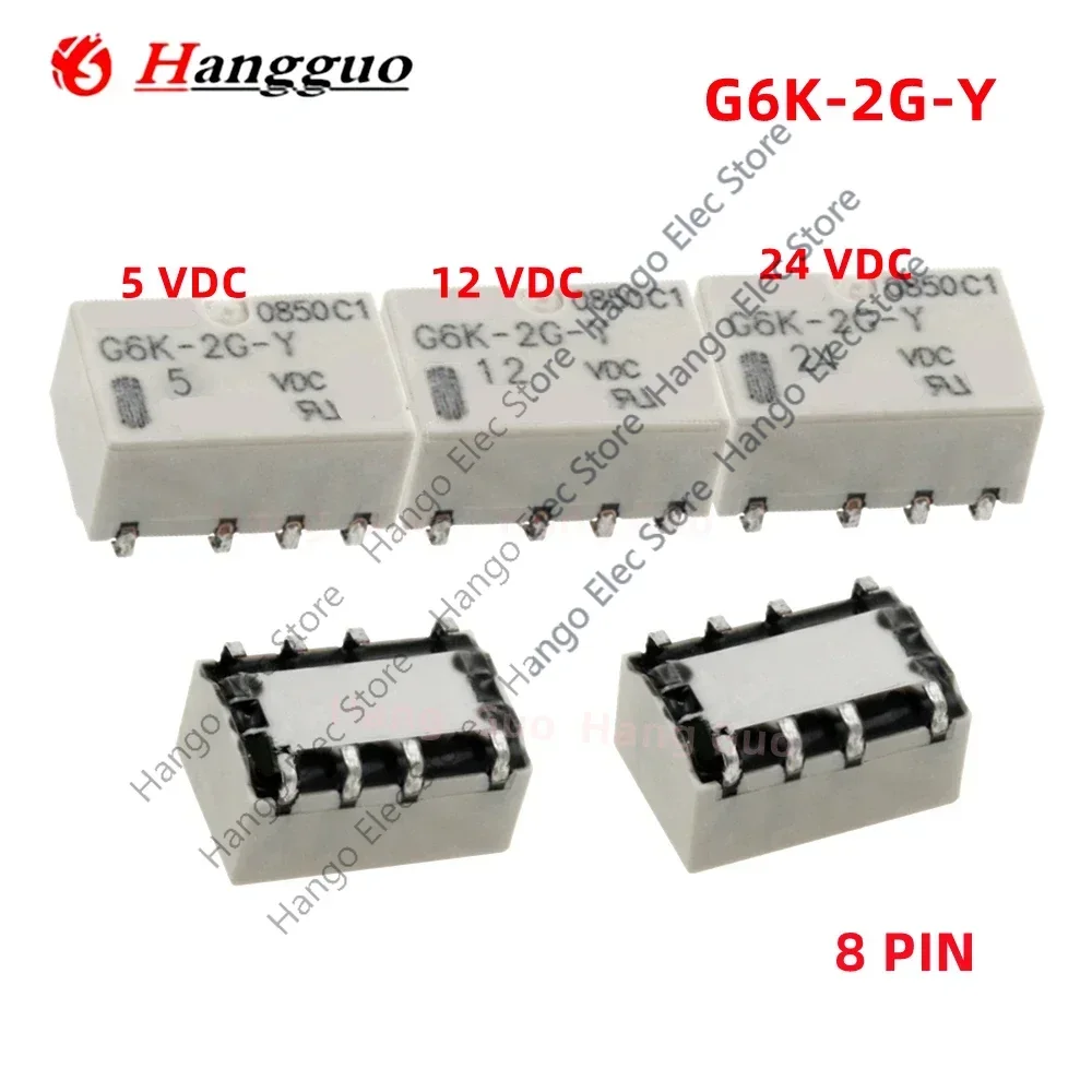 

5PCS Original G6K-2G-Y-5VDC G6K-2G-Y-12VDC G6K-2G-Y-24VDC 8PIN G6K-2G-Y 5VDC 12VDC 24VDC Signal Relais