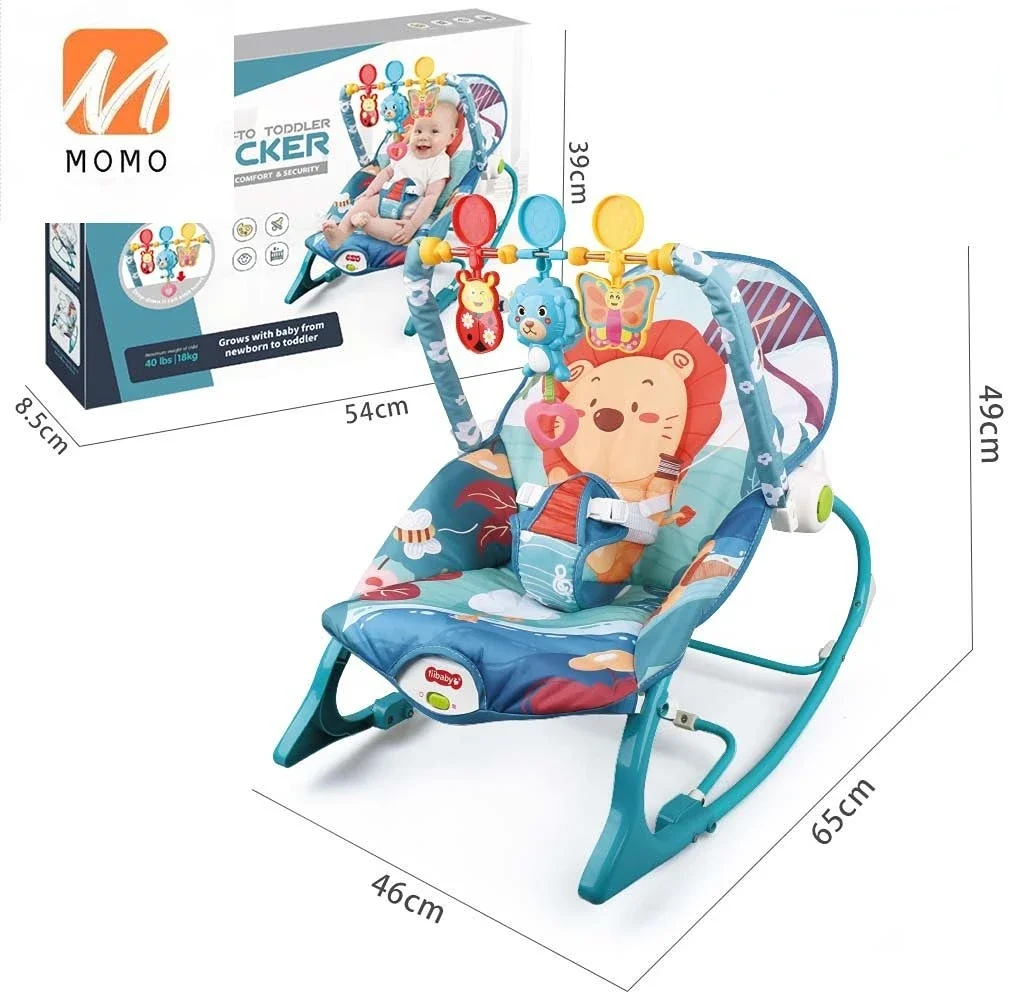 Imagem -03 - Multifuncional Baby Rocking Chair Swing Eletrônico Confortável Dormindo Bouncer