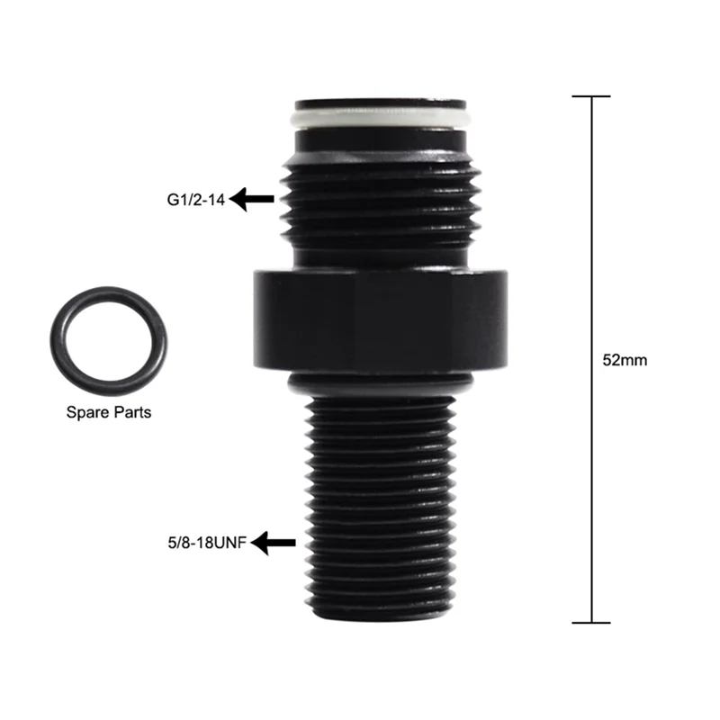 AY03-универсальный 5/8-18UNF к G1/2-14 быстроразъемный адаптер, клапан цилиндра, клапан цилиндра, дверца клапана с уплотнительным кольцом