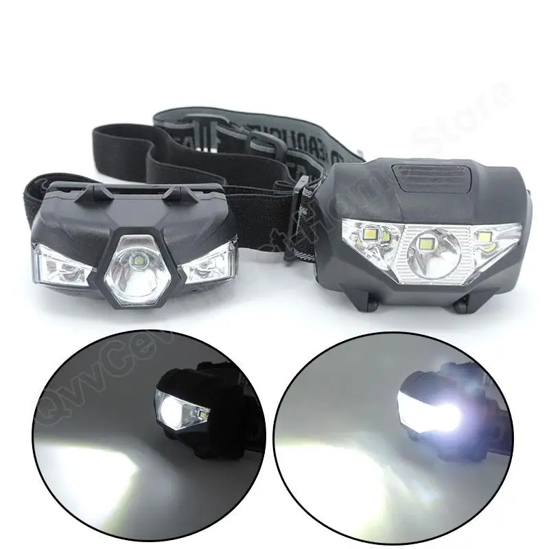 3-Led Headlamp Headlight Head Torch Light AA AAA red white bright Frontal samll flashlight Lampe hiking Camping