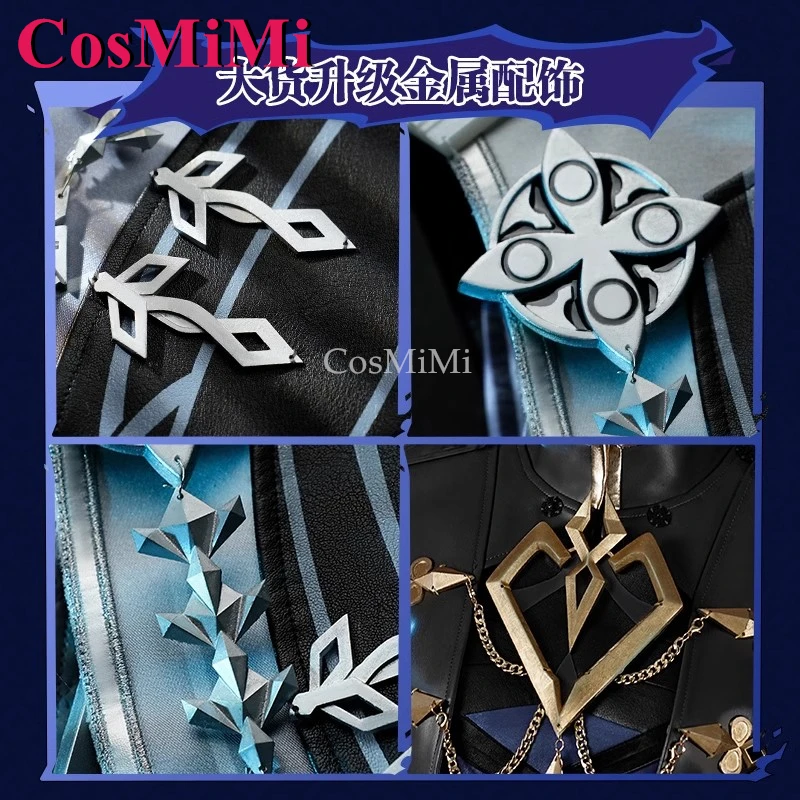 CosMiMi Game Genshin Impact Il Capitano Cosplay Costume Fatui Fashion Handsome Uniform Carnival Party Role Play Clothing S-XXL