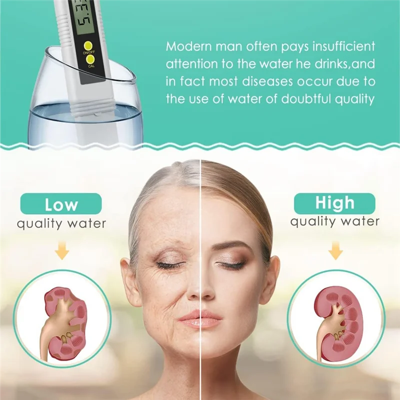 

Digital PH Meter, 0.01 PH Water Quality Tester With 0-14 PH Measurement, Water PH Tester For Household Drinking Pool Easy To Use