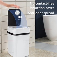 Smart trash can household toilet with cover living room creative bathroom automatic trash can induction toilet waste basket 2025
