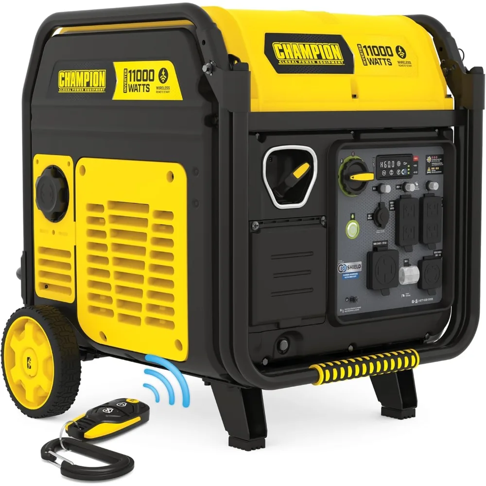 11,000-Watt Wireless Remote Start Home Backup Portable Inverter Generator with Quiet Technology and CO Shield