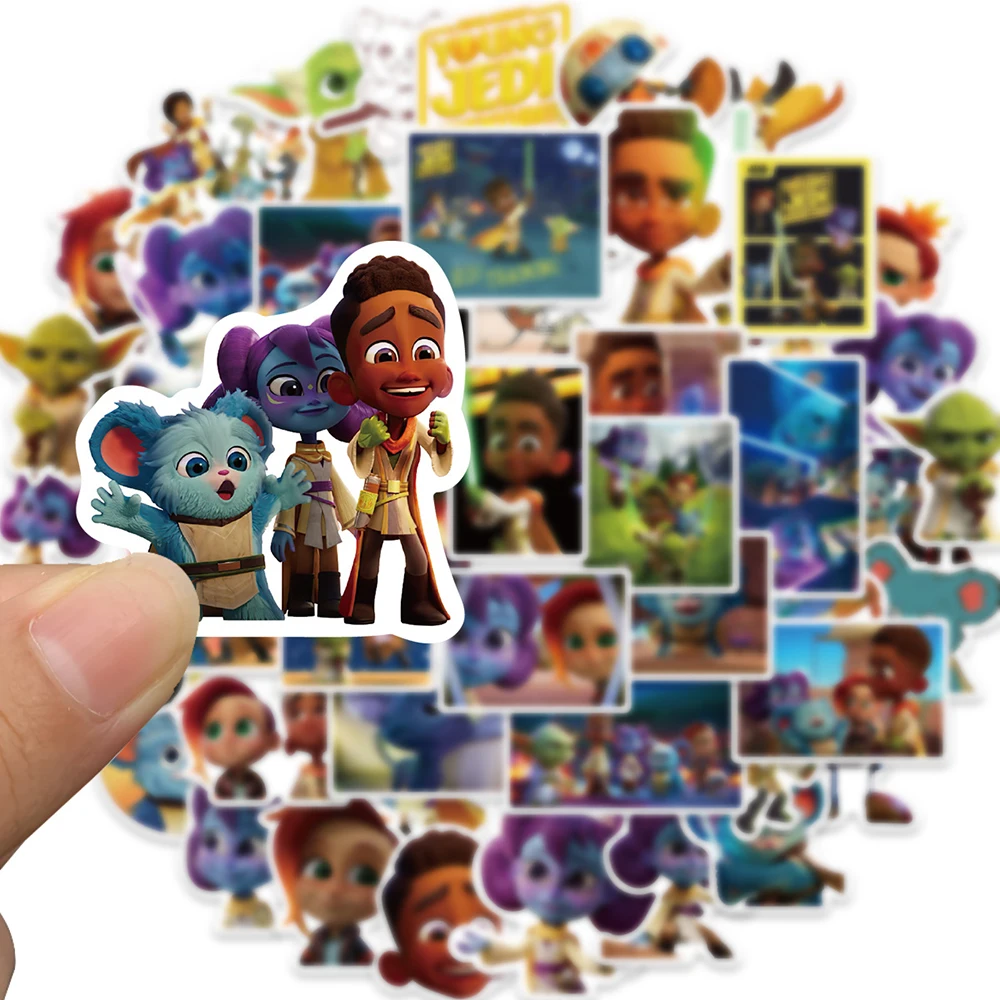 10/30/50PCS Disney Cartoon Young Jedi Adventures Stickers Toys DIY Notebook Phone Suitcase Skateboard Laptop Kids Sticker Gift