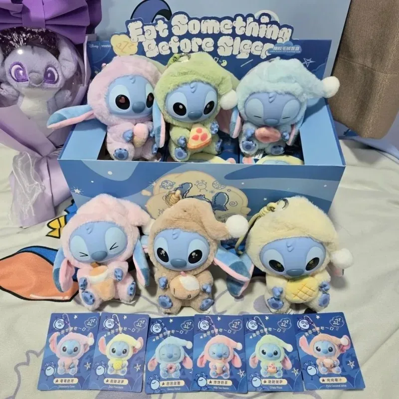 Kawaii Stitch boîte aveugle sac manger une chose avant dormir série pendentif en vinyle poupée mignonne boîte mystère poupée moelleuse cadeau Surprise