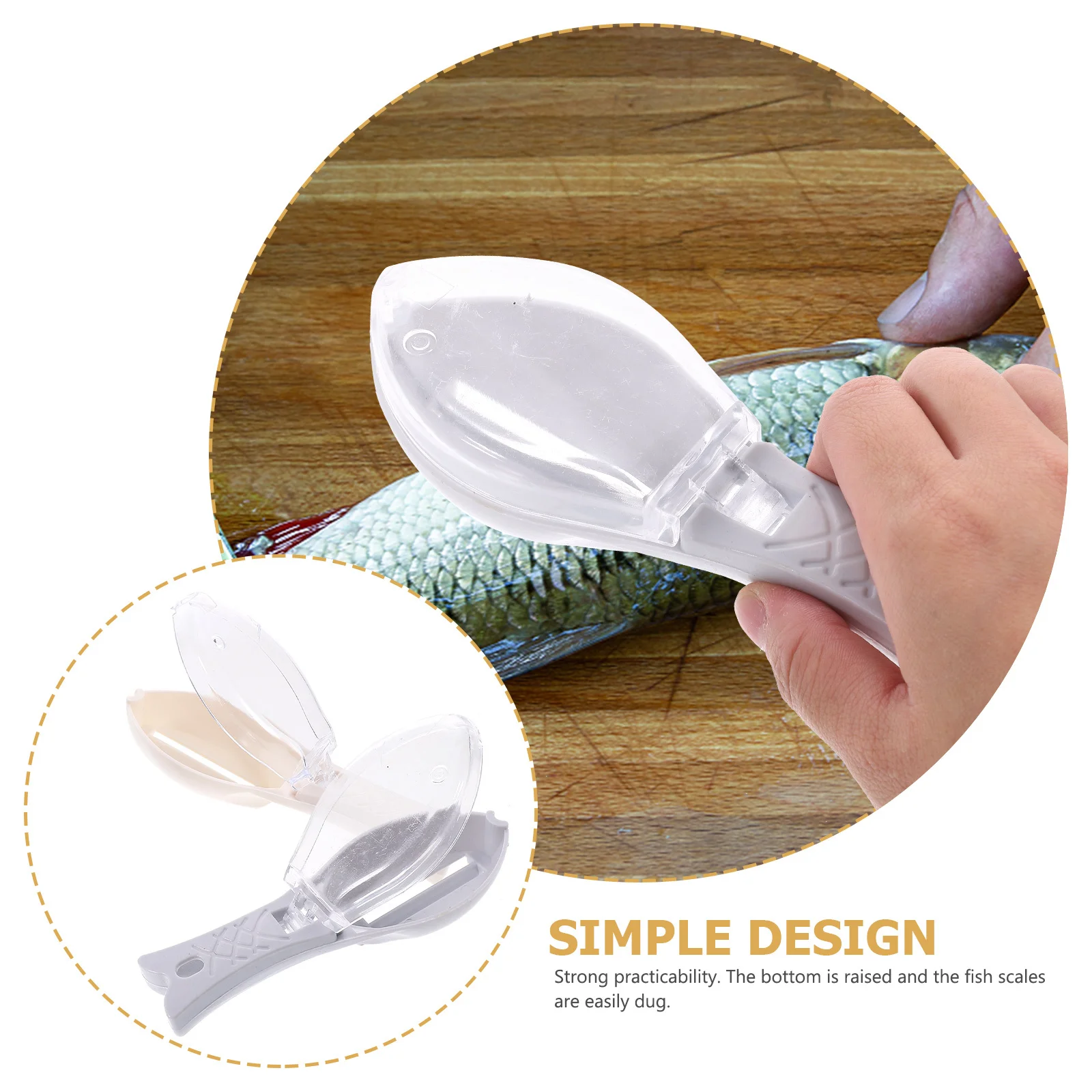 

2Pcs Fish Scale Remover with Hanging Holes Convenient Fish Cleaning Tool for Home Use and Kitchen Scraping Tasks