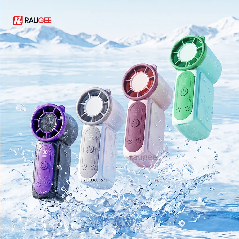 

Ultra Mini Fan Portable Hand Fan Digital Display Hanging Fan USB Rechargeable Small Pocket Size Handheld Fan For Outdoor Travel