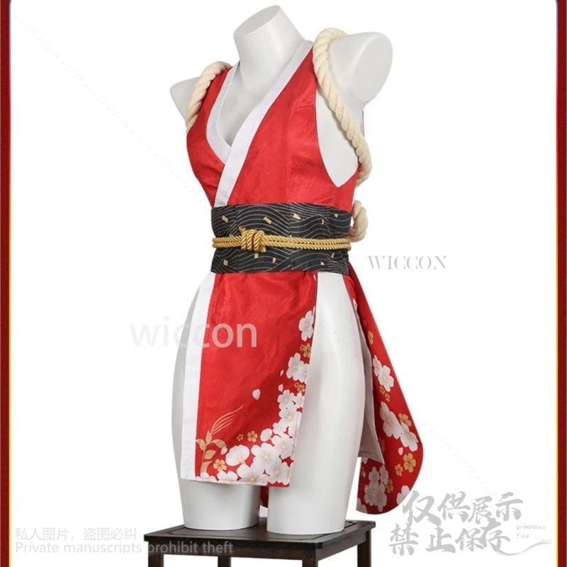 Anime Comic Mortal Kombat Cos Mai Shiranui traje Sexy Macacão Fantasia Lutadores para meninas mulher festa de Halloween personalizado